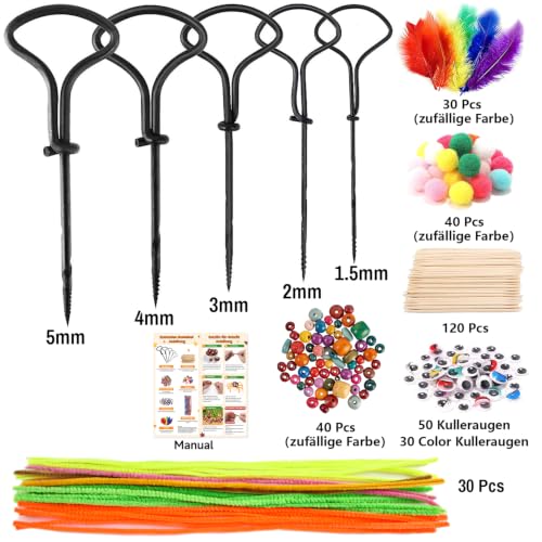 ECtury 346-tlg Kastanienbohrer kinder Set, 1.5-5mm Bastelset Herbst – Ansicht 2