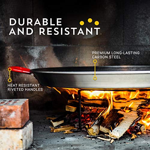 Machika Polished Steel Paella Pan 26 inch (65 cm) - Thumbnail 2