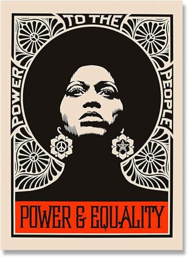 Affiche Shepard Fairey Puissance Égalité 50x70cm pour une déco murale rétro et street art salon