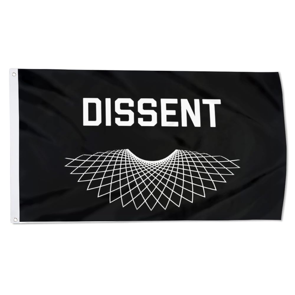 Yanbooch Ruth Bader Ginsburg RBG Dissent Collar Flag Banner 3x5Feet with 2 Brass Grommets