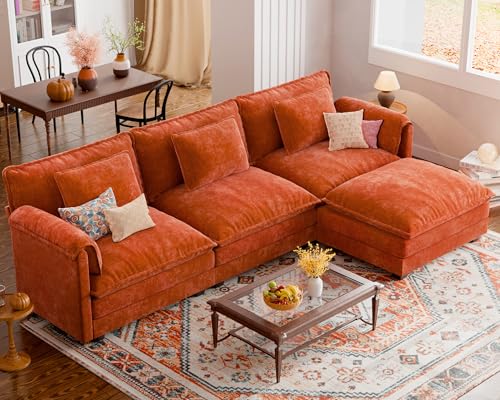 ELUCHANG Oversized 113' Modular Sectional Sofa, Comfy Cloud Couch, L...