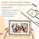 Digitaler Bilderrahmen Holz WLAN mit 32GB Speicher, 10.1 Zoll Elektronischer Bilderrahmen 1280*800 IPS Touchscreen, Fotos/Videos sofort über Frameo APP Teilen, Geschenke für Frauen Männer, Eichenholz