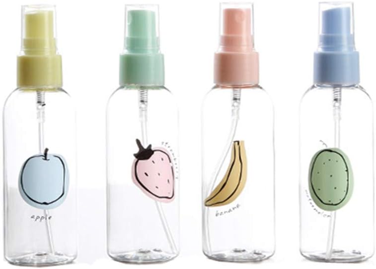 Sinide Empty Spray Bottles 50ML 4 Pack - 1.69oz Clear Plastic Mini Travel Bottle TSA Approved With Fine Mist Sprayer, Refillable Perfume Atomizer Leak Proof, Use for Perfume, Liquid, Aromatherapy