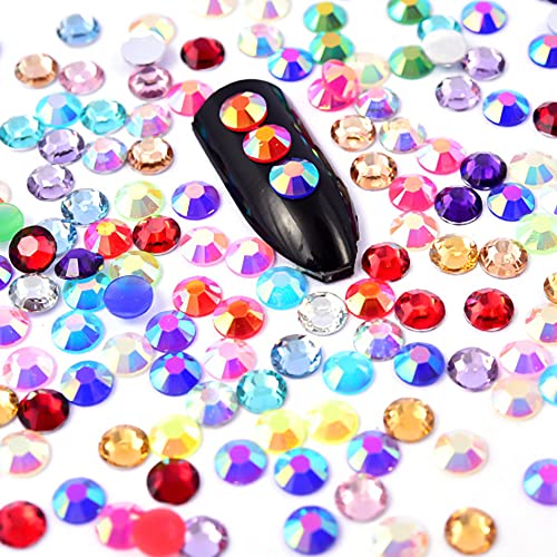 Belicey 24000Pcs Blue Flatback Crystal Rhinestone For Craft Mixed 6 Color Size Nail Arts Crystal Rhinstones Bulk Crystals Stone Gems Bling Jelly Ab Crystals For Craft Painting Diy Makeup Clothing #TOP3