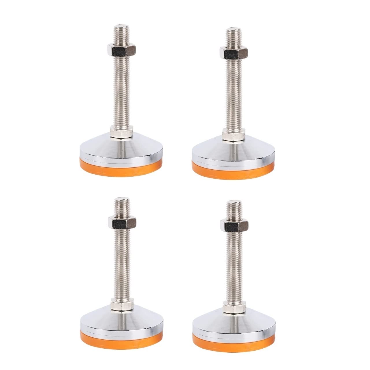 Gamba a vite di livellamento for impieghi gravosi 4 pezzi, piedino di livellamento regolabile for macchinari for mobili, banco da lavoro, macchina utensile (arancione) joyous (Size : D60*M12*150mm)