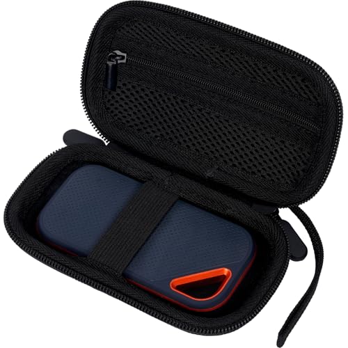Hassoft Portable SSD Case Compatible with, SanDisk Extreme Pro/SanDisk Extreme Portable External SSD 500GB 1TB 2TB, Hard Travel Carrying Case, Home Storage Case