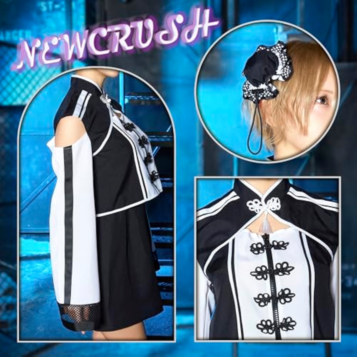 クリアストーン(Clearstone) ニュークラッシュ コスプレ ハロウィン チャイナ レディース ブラック 詳細画像5