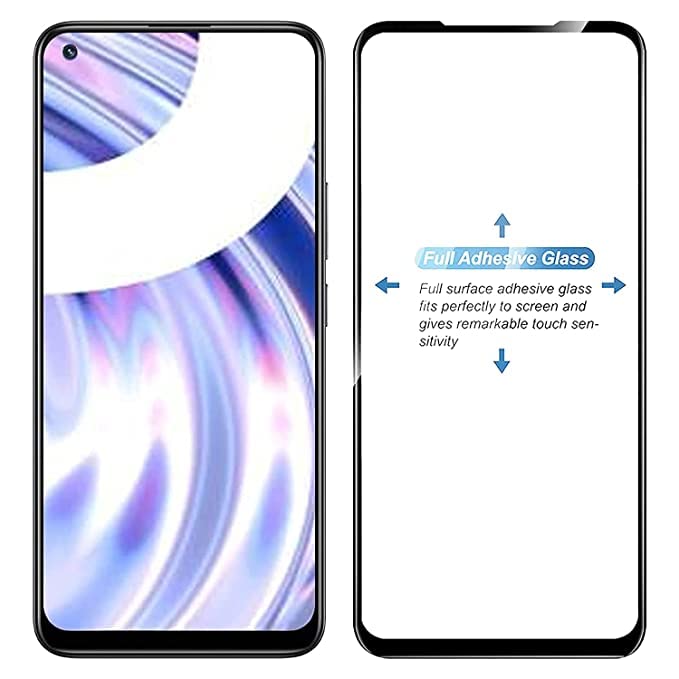 Image of Screen Protector for realme 9 Pro Plus / 9 PRo + 5G (Black) Tempered Glass Edge-to-Edge 6D Screen Guard With Installation Kit