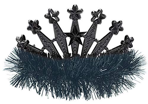 Amscan Stars Gem and Tinsel Fringed Crown Tiara, 5