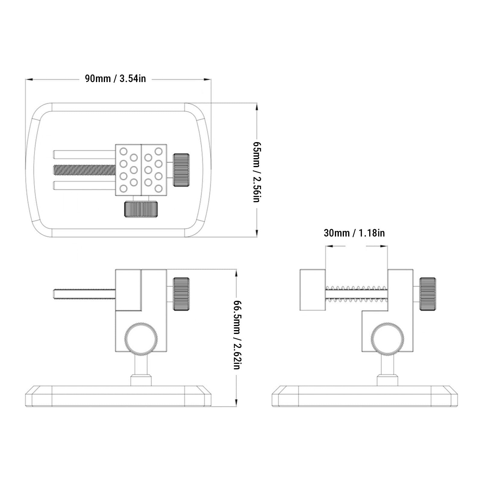 Mini étau D'établi, Pince Rotative 360°, Alliage D'aluminium,