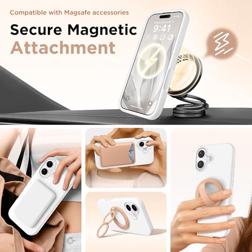 Image of GolbinBox Magnetic for iPhone 17 Case, Silicone Cover, White
