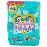 Pampers Baby Dry Pannolini Junior, Taglia 5 (11-25 kg), 17 Pannolini