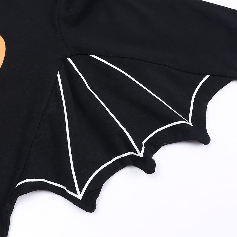 Costume Pipistrello Neonato, Costume Halloween Neonato, Vestito Halloween Neonatos, Vestito Halloweens Neonati, Pagliaccetto Neonati Halloweens, Costumes Scheletro Neonatos 0-18 Mesi