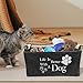 inheming Hundespielzeug Aufbewahrung, Filz Aufbewahrungsbox für Hundespielzeug, 38cm x 25cm x 18cm,Rechteck Aufbewahrungskorb für die Organisation von Haustierspielzeug, Decken, Leinen Grau