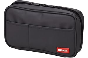 Midori Zipper Pen Case in Black: Store Your Writing Essentials with Style