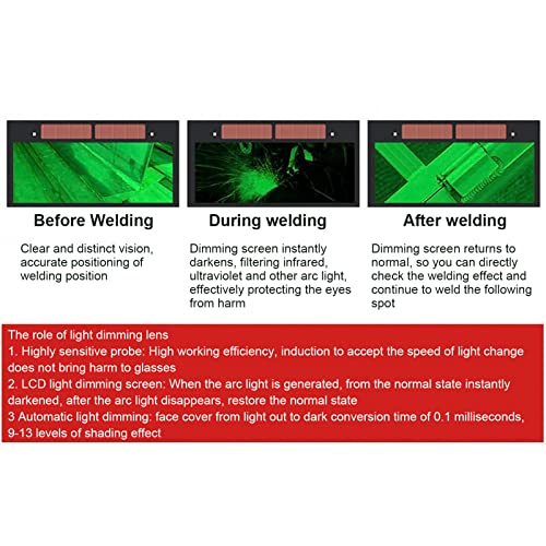 Capacete de Soldagem Com Escurecimento Automático, Capuz de Soldagem Solar Com Isolamento Térmico Re