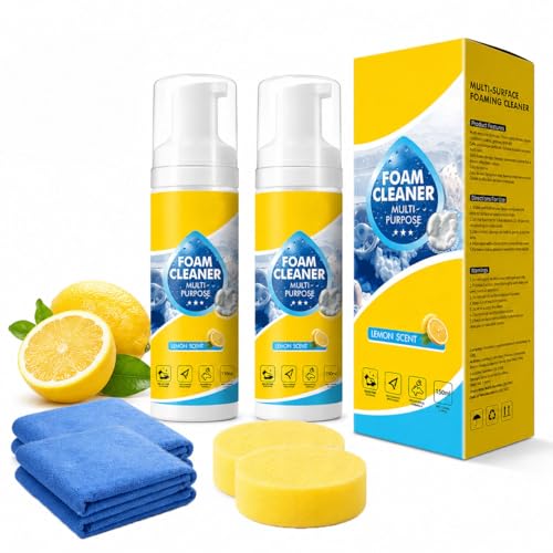 Viclemar Auto Go Foam Cleaner, 4-in-1 Multi-enzyme Foam Cleaner, Heavy Duty Deep Cleaning House & Car Detailing Suitable for Car Interior & Home Use (2Pcs, 1)