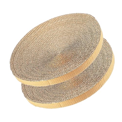 HAPINARY 2Pcs Cat Scratch Replacement Pads Durable Corrugated Cardboard Scratch Board for Cats Funny Scratch Pad for Indoor Play Scratch Pad for Claw Health