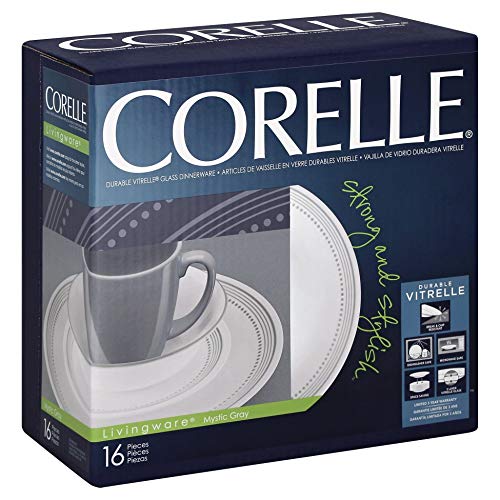 Dinnerware 16Pc Mystic Gray #TOP3