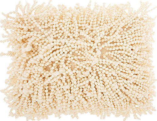 Mina Victory Shag Skinny Fugga Ivory 14" X 20" Throw Pillow #TOP25