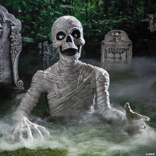 Halloween Groundbreaker Reaching Mummy Out of Ground Yard Decor Skeleton Prop