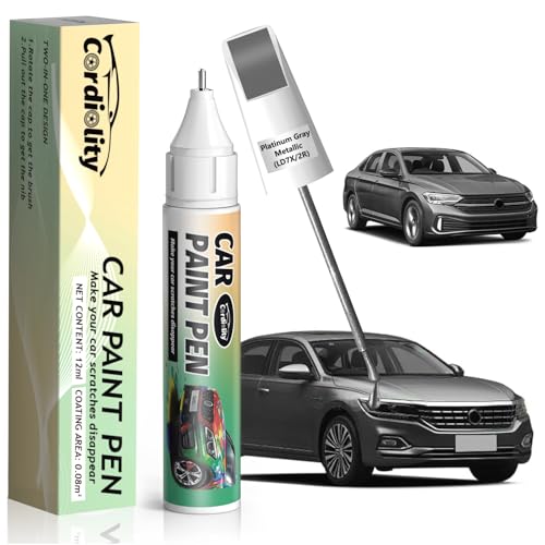 Image of LD7X /2R Platinum Gray Metallic Touch Up Paint for Volkswagen, Color Accurate Car Paint Scratch Repair Pen, Quick & Easy Fix Automotive Chips and Nicks