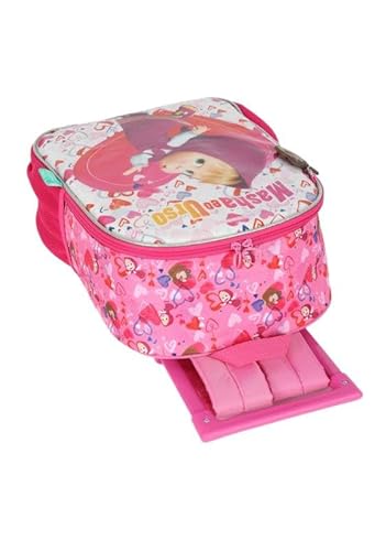 kit Mochila Carrinho Luxcel+Lancheira Masha E Urso Pink Ic40942mu