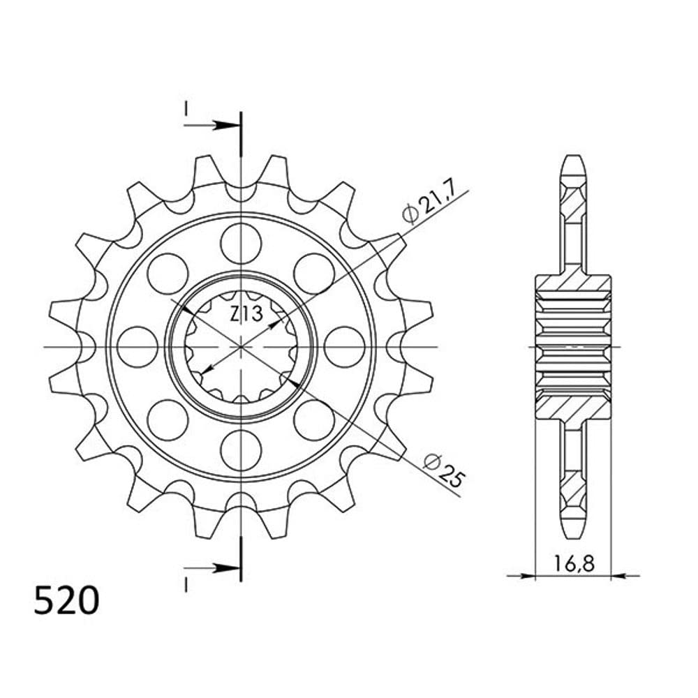 Compatible con Honda CTX A 700 2015 15 PIÑÓN Kit Cadena PIÑÓN para Moto DE TRANSMISIÓN Did 520VX3 LUN 114 Enlaces, PIÑÓN Acero P520-Z43, PIÑÓN P520-Z16