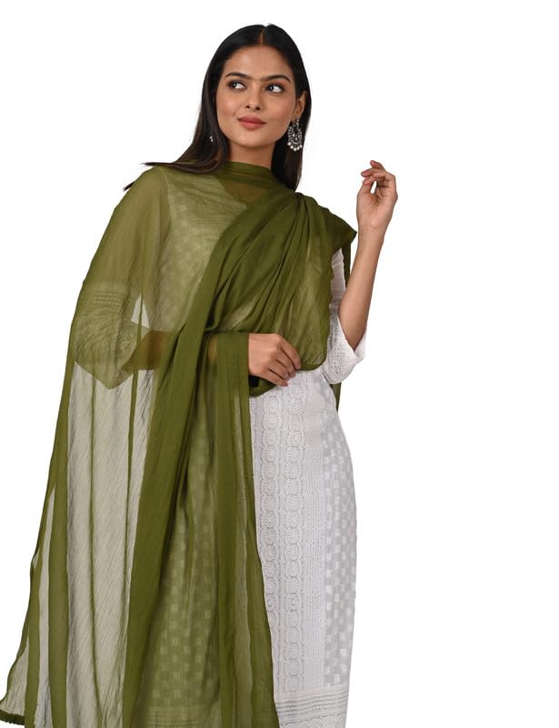 hella fashions Women’S Solid Chiffon Dupatta 2.25M | Soft Transparent & Flowy Stole For Casual Festive & Ethnic Wear | Lightweight Daily Use Shawl-picture-13