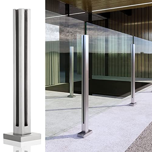 Pince et poteau de garde-corps en verre pour escalier extérieur et terrasse