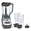 Ninja BL660 Professional Compact Smoothie & Food Processing Blender, 1100-Watts, 3 Functions -for Frozen Drinks, Smoothies, Sauces, & More, 72-oz.* Pitcher, (2) 16-oz. To-Go Cups & Spout Lids, Gray