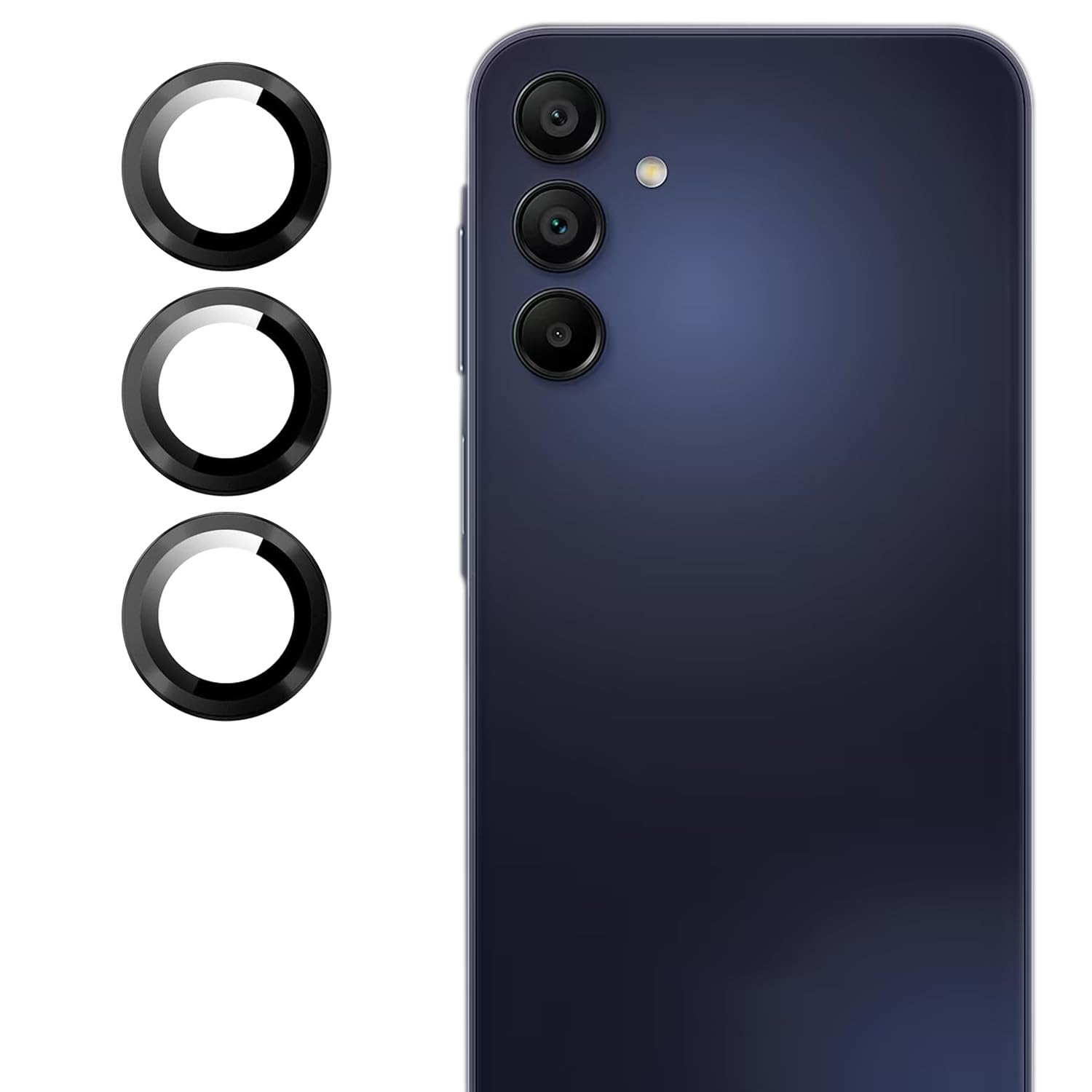 Oncraves Camera Lens Protector for Samsung Galaxy A15 5G | 9H Hardness, Full Coverage Camera Metal Ring Ultra-Thin/Clear - Black (B0CR7RY716) Amazon Price History, Amazon Price Tracker