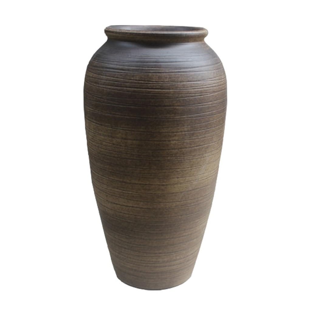 Bzgpmfud One Color Vase Desktop Flower Ceramic Living Room Study Porch Decoration Dried Arrangement Retro Rough Pottery Handmade Pot