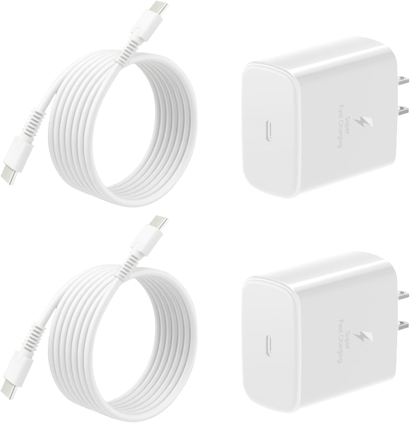 45W Super Fast Charger for Samsung, 6.5FT/2M USB C Charger Fast Charging for Samsung S25/S24/Plus/Ultra, PD 3.0 GaN Type C Charging Block Compatible with iPhone 17/16/15 and More