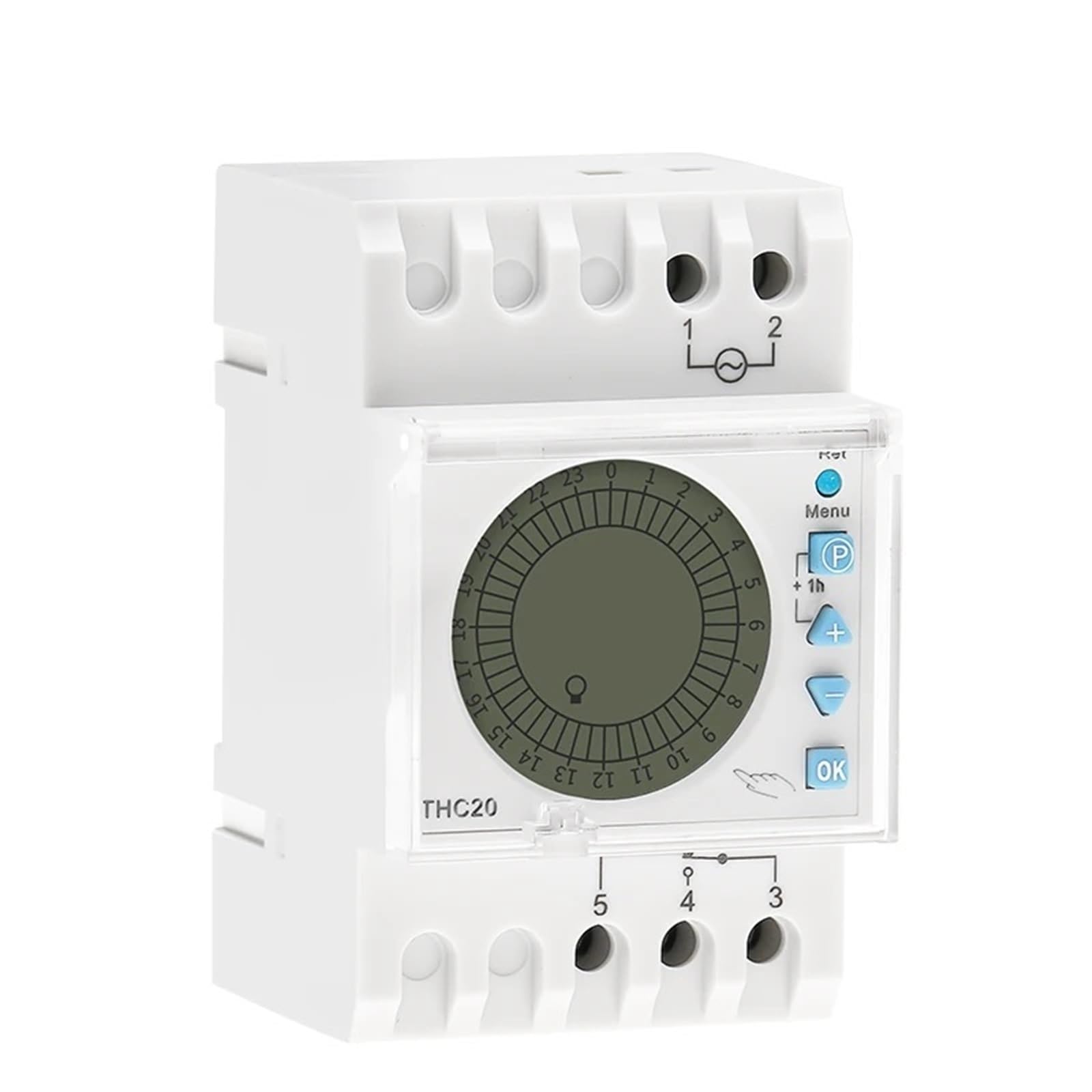 Interrupteur de commande de temps 24 heures THC-20-1C minuterie électronique 20A AC 220V LED - 7