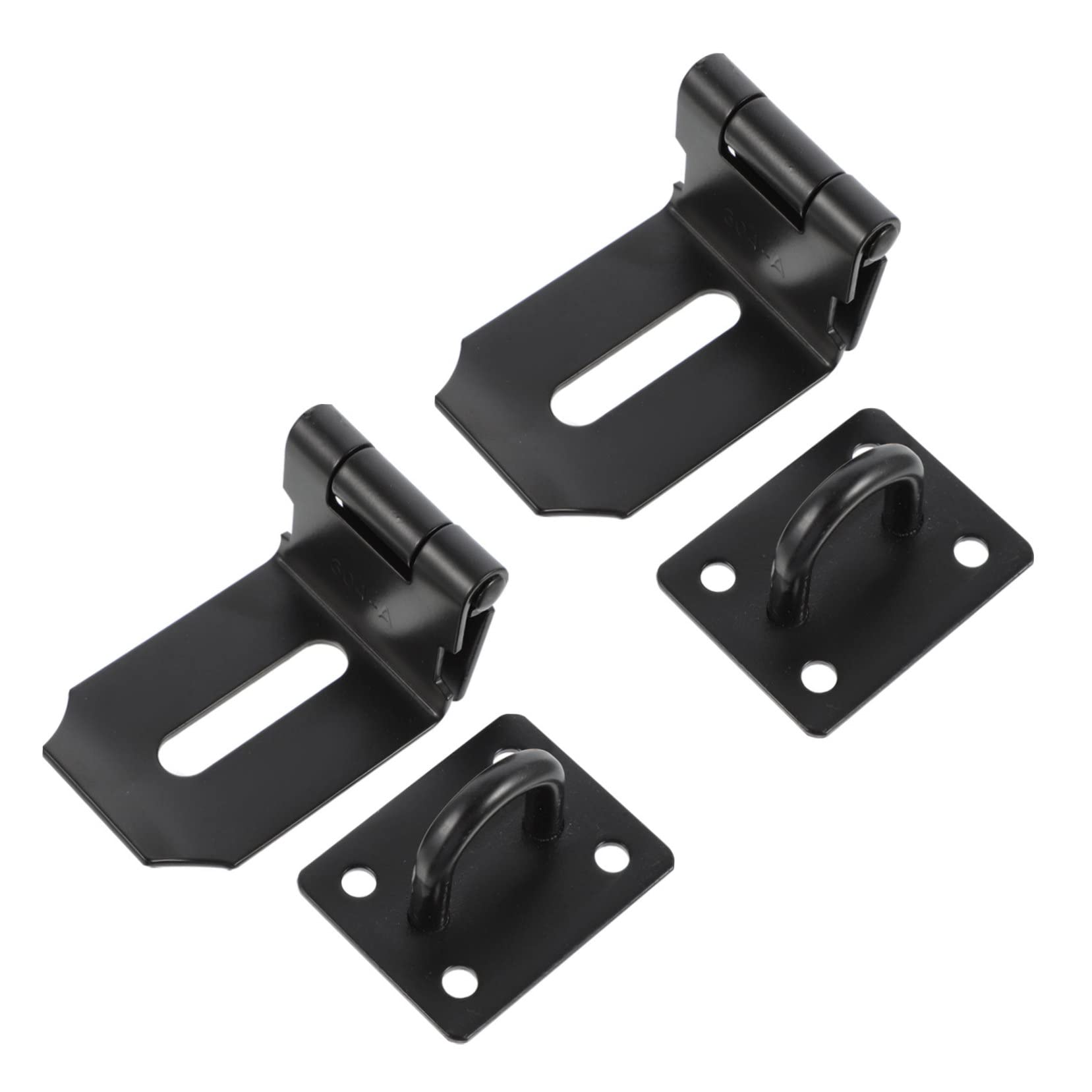 Housoutil Door Padlock Hasp Right Latch Hardware for Doors Residential Gates Sheds