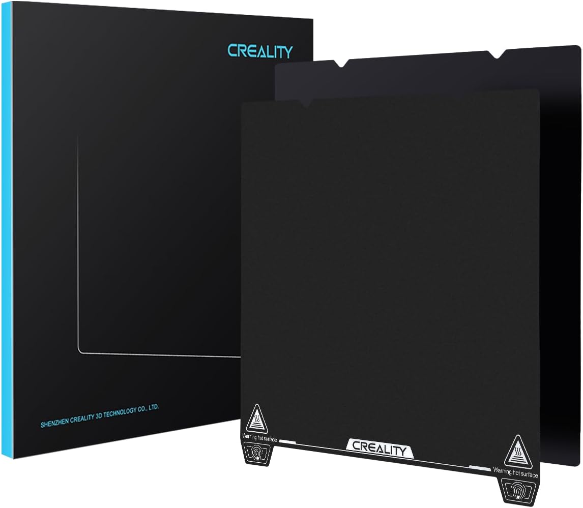 Creality Official Ender 3 V3 Plus Build Plate, Original PEI Sheet 310x315mm Magnetic Flexible Spring Steel Textured Surface Print Bed 3D Printer Platform Kit for Ender 3 S1 Plus/K1 Max/Ender 3 V3 Plus