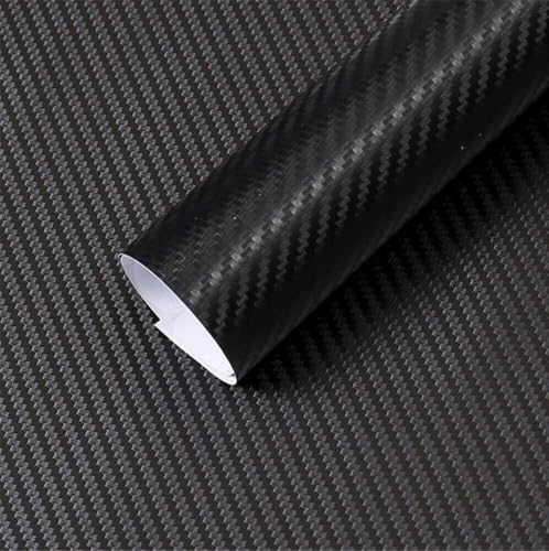 Image of Self Adhesive 4D Vinyl Carbon Fiber Textured Sheet Roll for Cars and Motorcycles, Interior /Exterior DIY Decoration | Black Carbon Fiber || (2 x 8 Ft, Carbon Wrap Film)