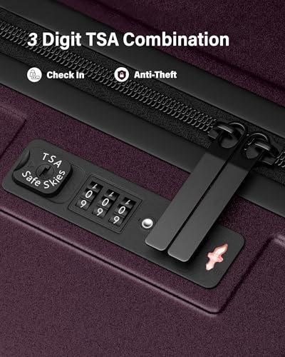 Suitour 28 inch Luggage with Spinner Wheels, Hardside Lightweight Suitcases with TSA Lock3