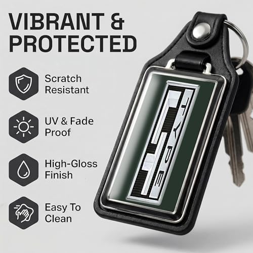 Image of Brotherhood Car Key Chain for Camaro - Classic Models Keychain for Men and Women Gift Key Ring - Midnite Green - Type LT