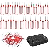Terminal Removal Tool Kit 41 Pcs Depinning Tool Electrical Connector Pin Removal Tool Kit Pin Extractor Tool Set Wire Terminal Release Tool for Automotive Car Household Devices - Red