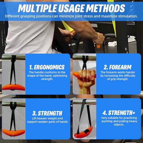 Image of Proberos 2PCS Pull-Up Grips, Gym Hand Grips Bullhorn- Shaped for Pull- ups, Rowing, and LAT Pull Downs, Sturdy Nylon Webbing Straps, Workout Accessories