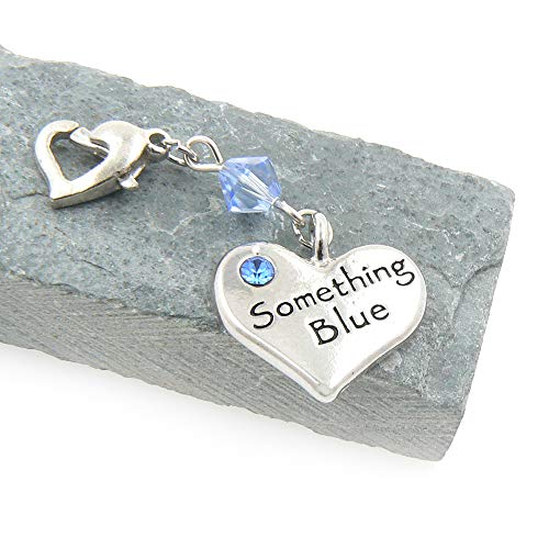 Something Blue Heart Garter Charm - Gift Wrapped And Gift Label #TOP2