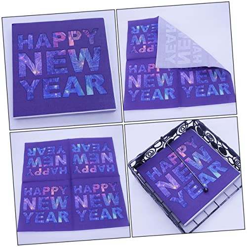 Amosfun 100 Pçs Guardanapos De Papel Guardanapos De Papel Para Festa Ano Guardanapo Impresso Papel H