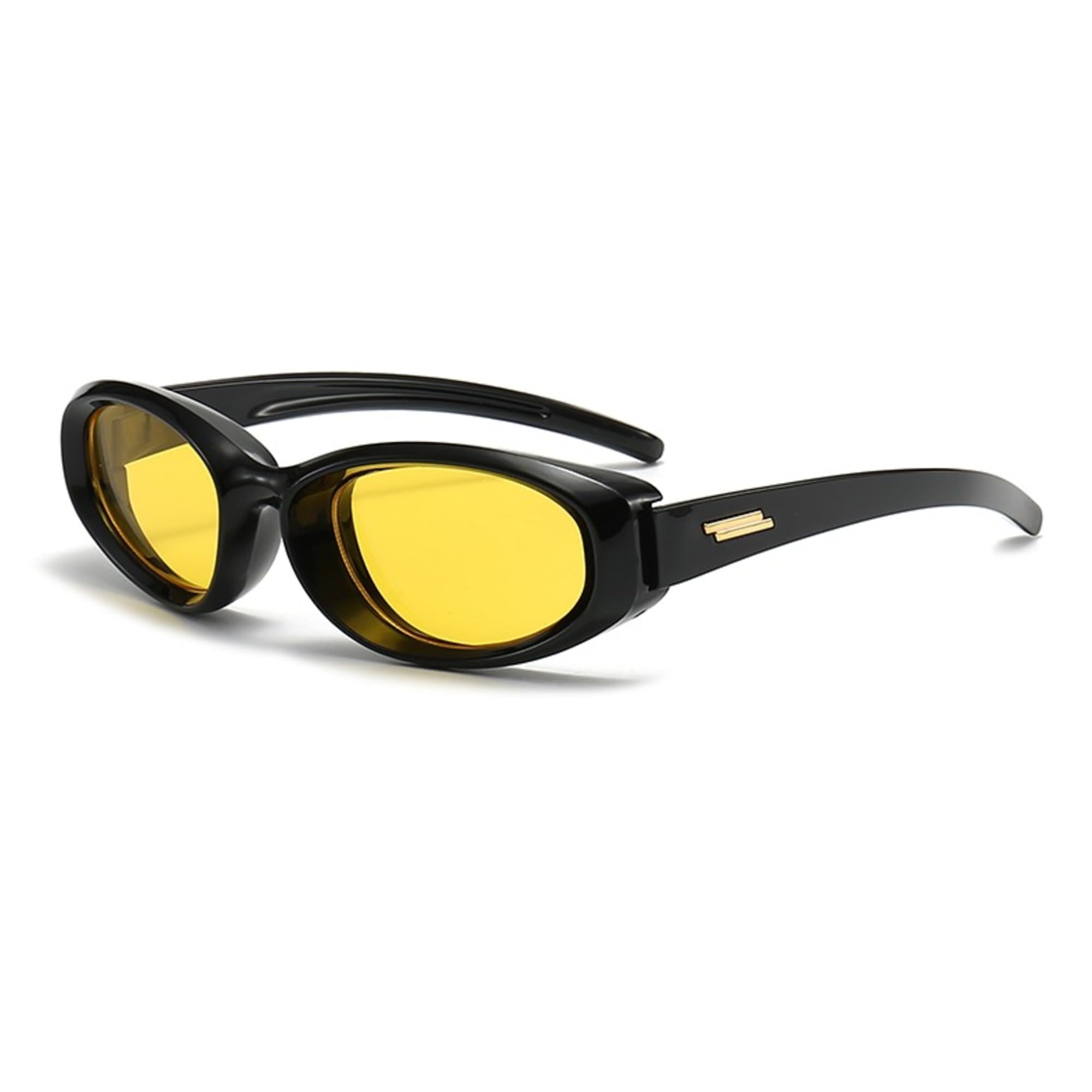 AUGEN Ovale Vintage-Sonnenbrille, Kunststoff, Unisex, UV-400-geschützt, Größe L (204)
