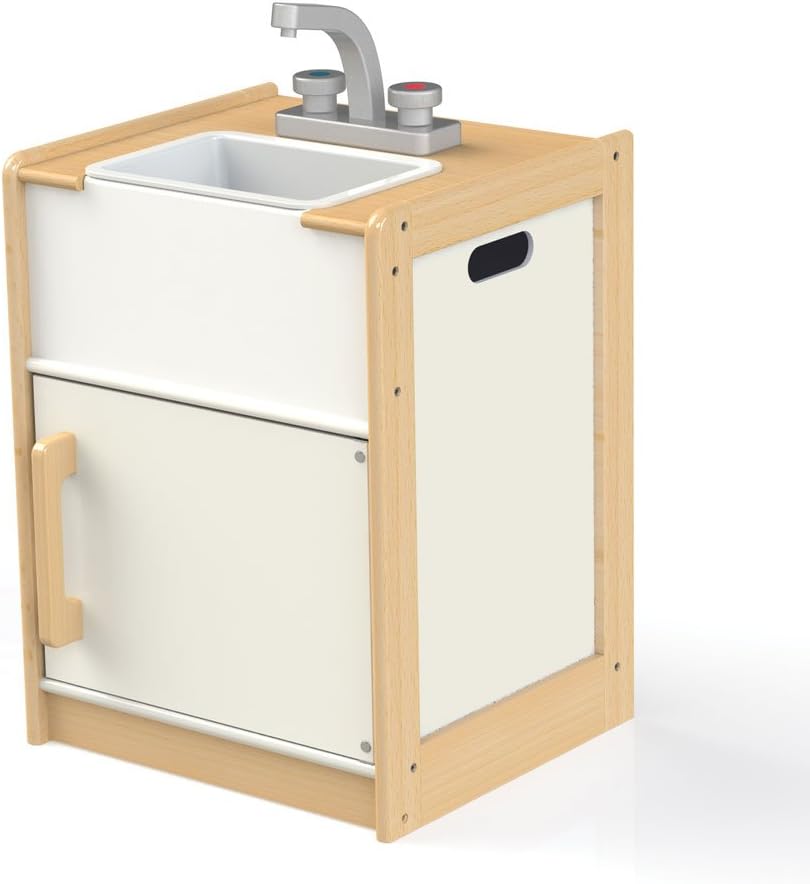 Tidlo T0300 Wooden Sink Play Kitchen Accessories, Multi-Colour,35 x 40 x 54 centimetres