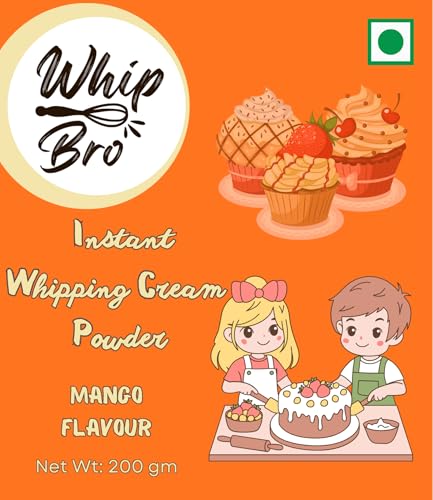 Image of WhipBro Whipping Cream Powder | Mango Flavour | Baking & Dessert Use (200 g)