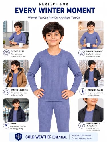 Image of BODYCARE Unisex Polycotton Slim Fit Thermal Tops Round Neck Full Sleeves Pack Of 1