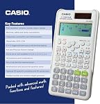 Casio fx-115ESPLS2 Calculatrice scientifique avancée blanche avec affichage naturel