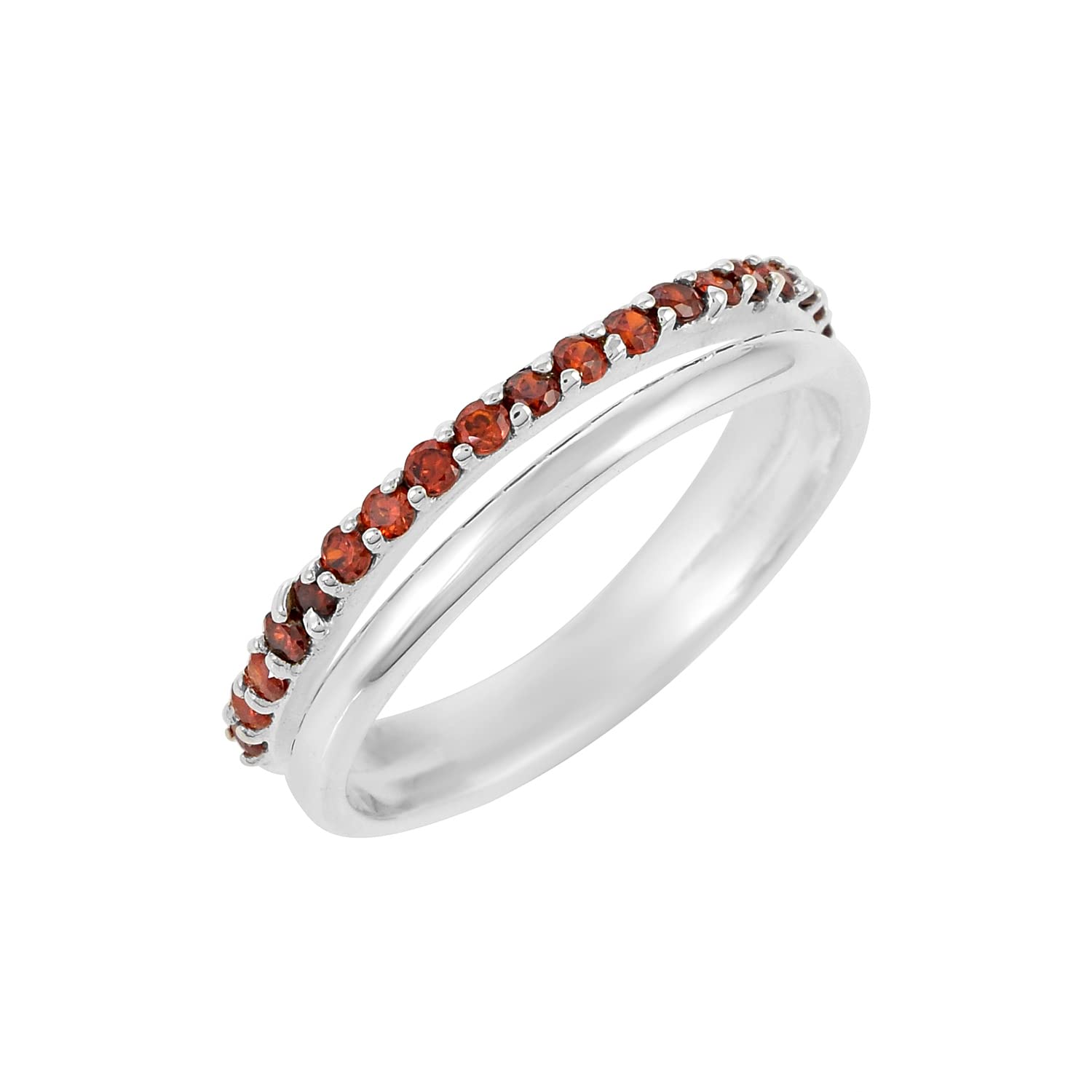 Ravishing Impressions Round Natural Red Garnet Birthstone Jewelry 925 Sterling Silver Royal Piece Women Ring (B08H8BRKHH) Amazon Price History, Amazon Price Tracker